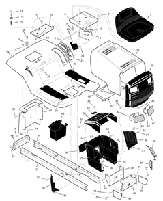 Part Location Diagram of 095326E700 Murray Deck, Seat